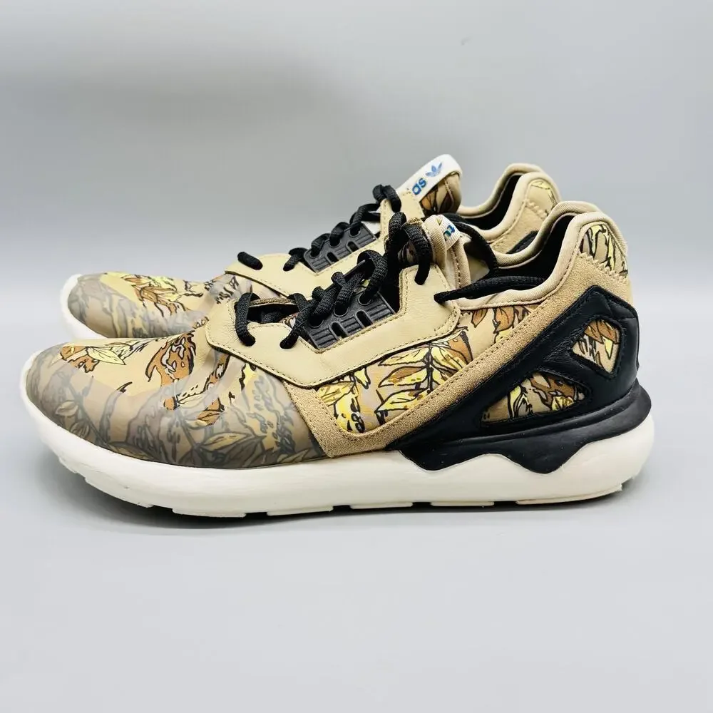 Adidas Originals Shoes Mens 10 Beige Tubular Leaf Camo Low Top Runner Sneakers